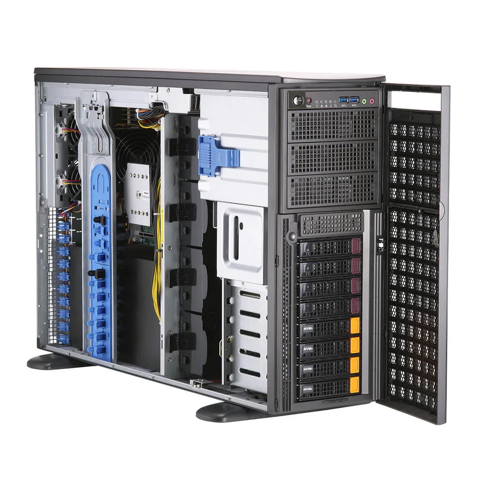 Сервер Supermicro SYS-740GP-TNRT_ Tower, Xeon Silver 4310, 2100 МГц, 12, 18, 2 x 32 ГБ, LFF 3.5", 1x 480 ГБ
