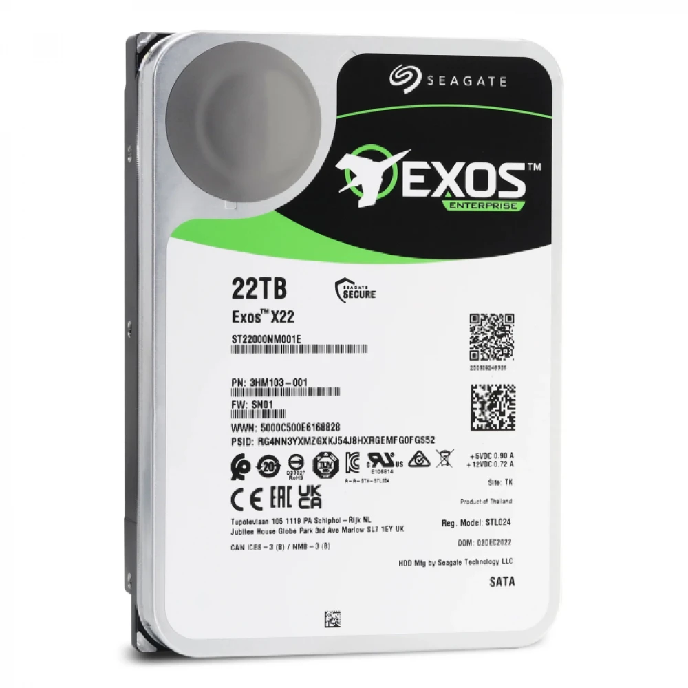Серверный жесткий диск Seagate Exos X22 ST22000NM001E HDD, 3,5 LFF, 22 ТБ, SATA