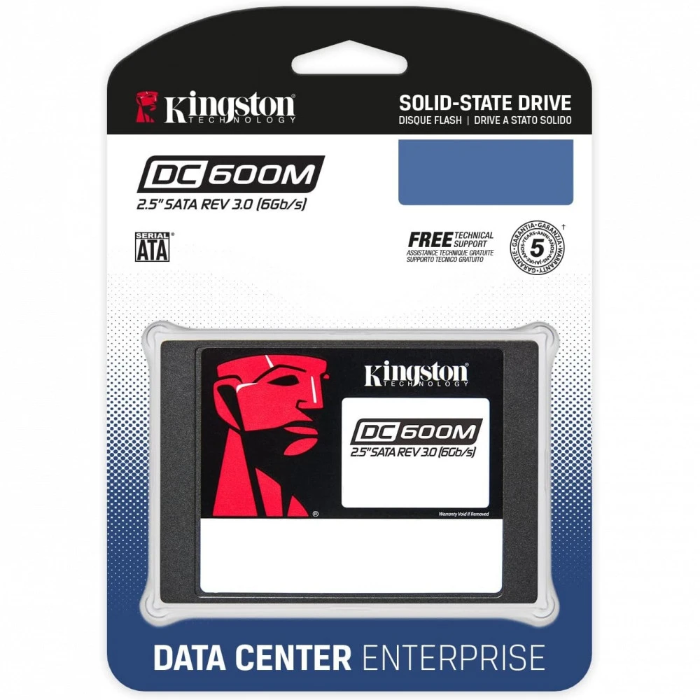 Серверный жесткий диск Kingston DC600M SEDC600M/7680G SSD, 2,5 SFF, 7.68 ТБ, SATA