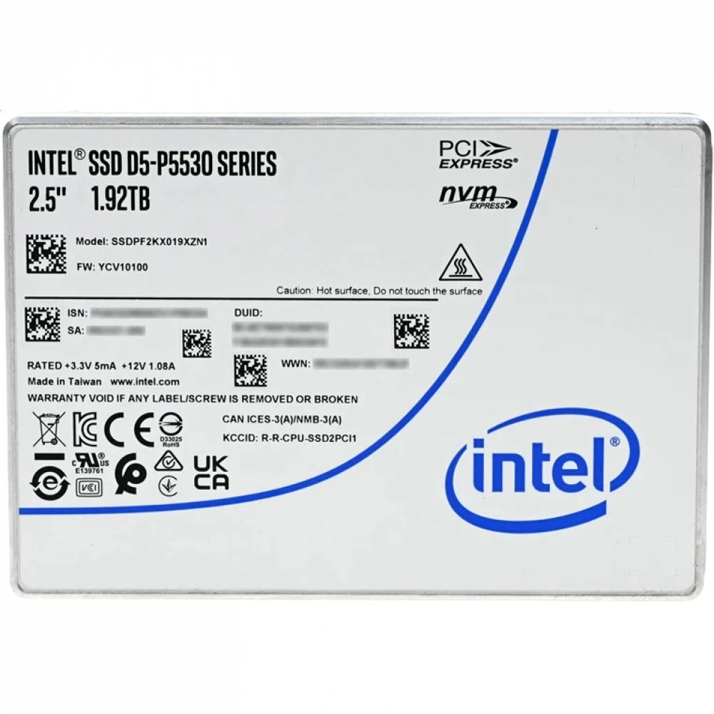 Серверный жесткий диск Intel SSDPF2KX019XZN1 SSD, 2,5 SFF, 1.92 ТБ, NVMe