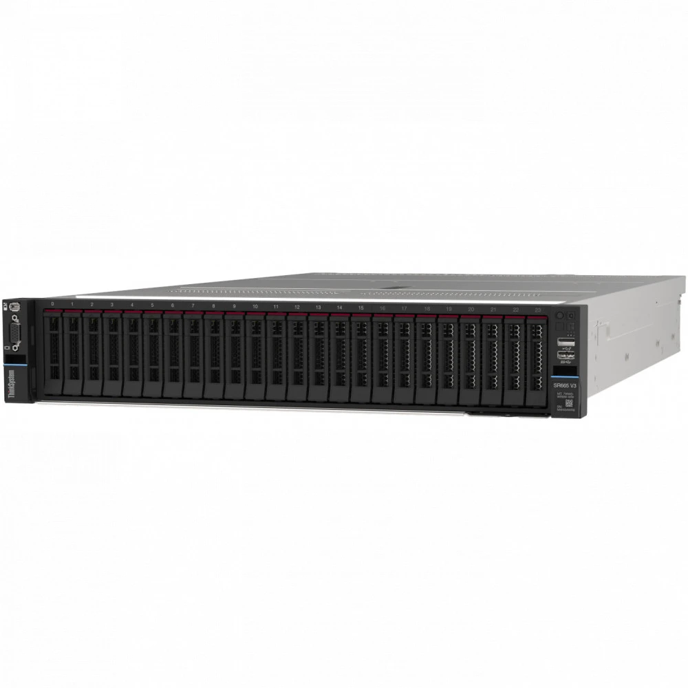 Сервер Lenovo ThinkSystem SR665 V3 7D9AA01SEA 2U Rack, EPYC 9354, 3250 МГц, 32, 256, 1 x 64 ГБ, SFF 2.5"