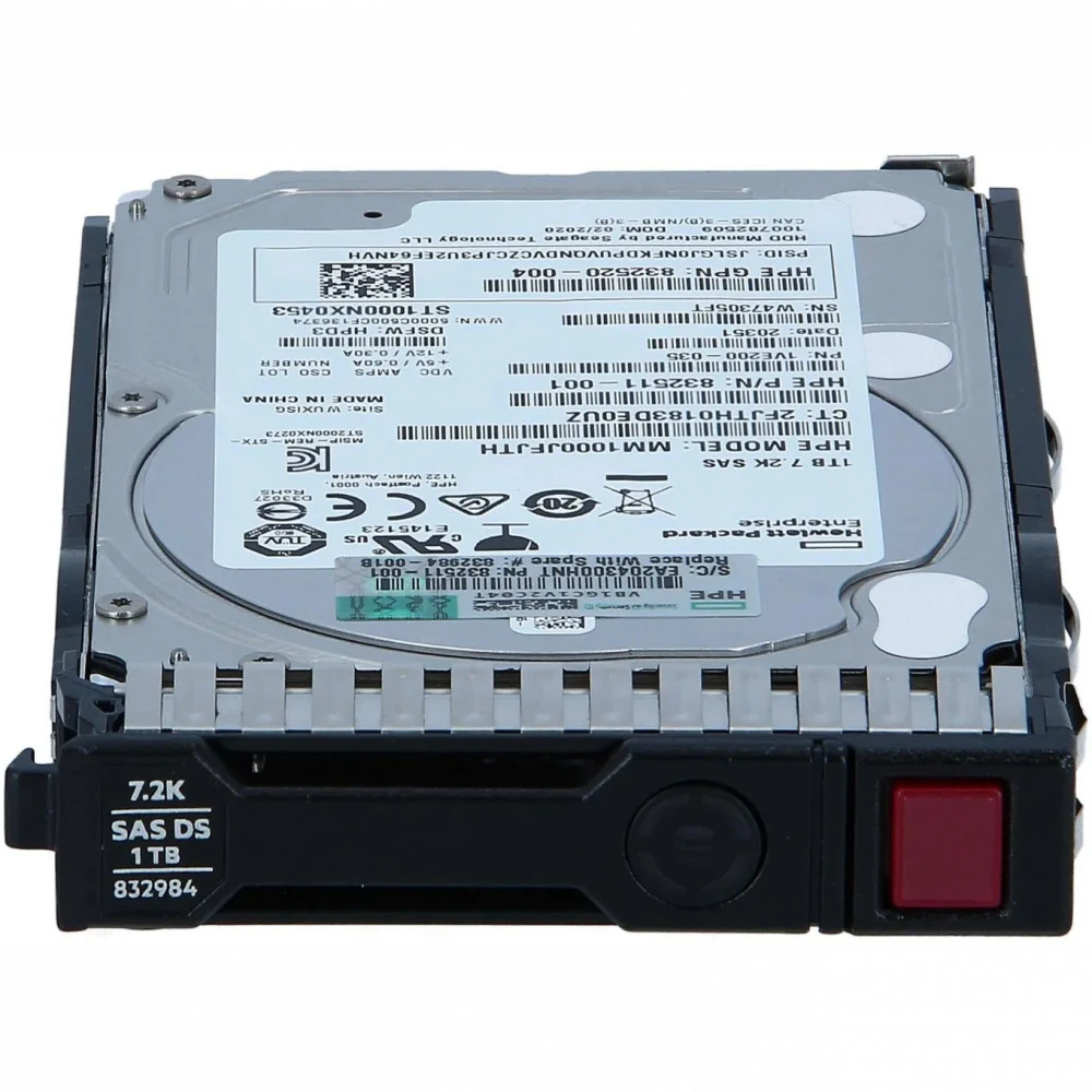 Серверный жесткий диск HPE 1TB SAS 12G 7.2K SFF 832514-B21 HDD, 2,5 SFF, 1 ТБ, SAS