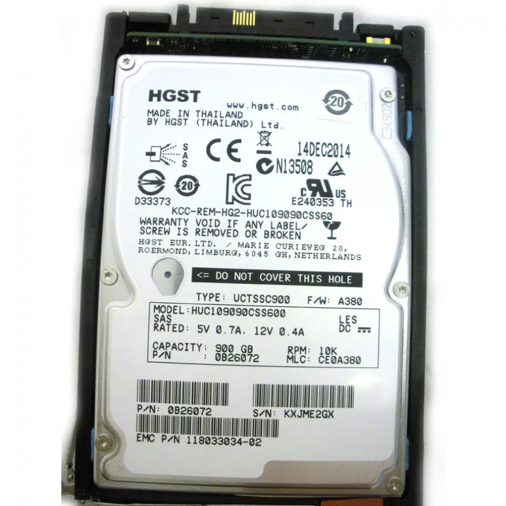 Опция для системы хранения данных СХД EMC 900GB 10K 2.5in 6G SAS HDD for VNX5200 VNX5400 VNX5600 VNX5800 VNX7600 VNX8000 V4-2S10-900 Диск для СХД