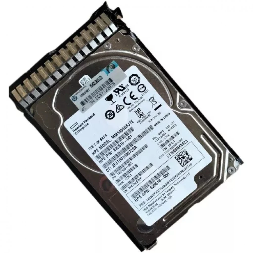 Серверный жесткий диск HPE 1TB SATA 6G 7.2K SFF 655710-B21 HDD, 2,5 SFF, 1 ТБ, SATA