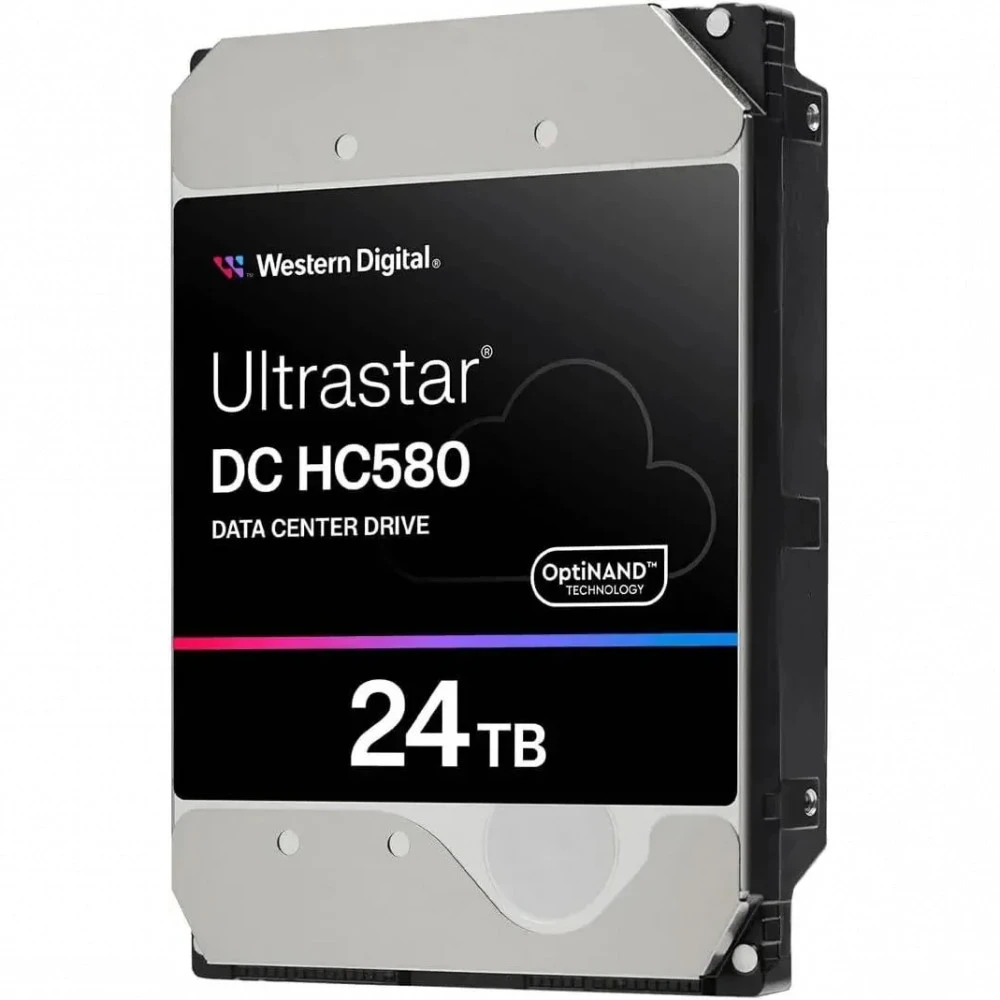 Серверный жесткий диск Western Digital 24Tb SATA-III WD Ultrastar DC HC580 WUH722424ALE6L4 HDD, 3,5 LFF, 24 ТБ, SATA