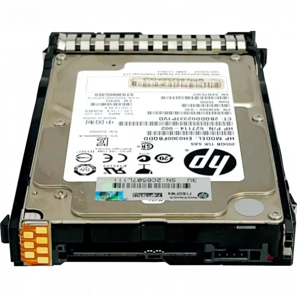 Серверный жесткий диск HPE 300GB 6G SAS 15K rpm SFF (2.5-inch) SC Enterprise 652611-B21 HDD, 2,5 SFF, 300 ГБ, SAS