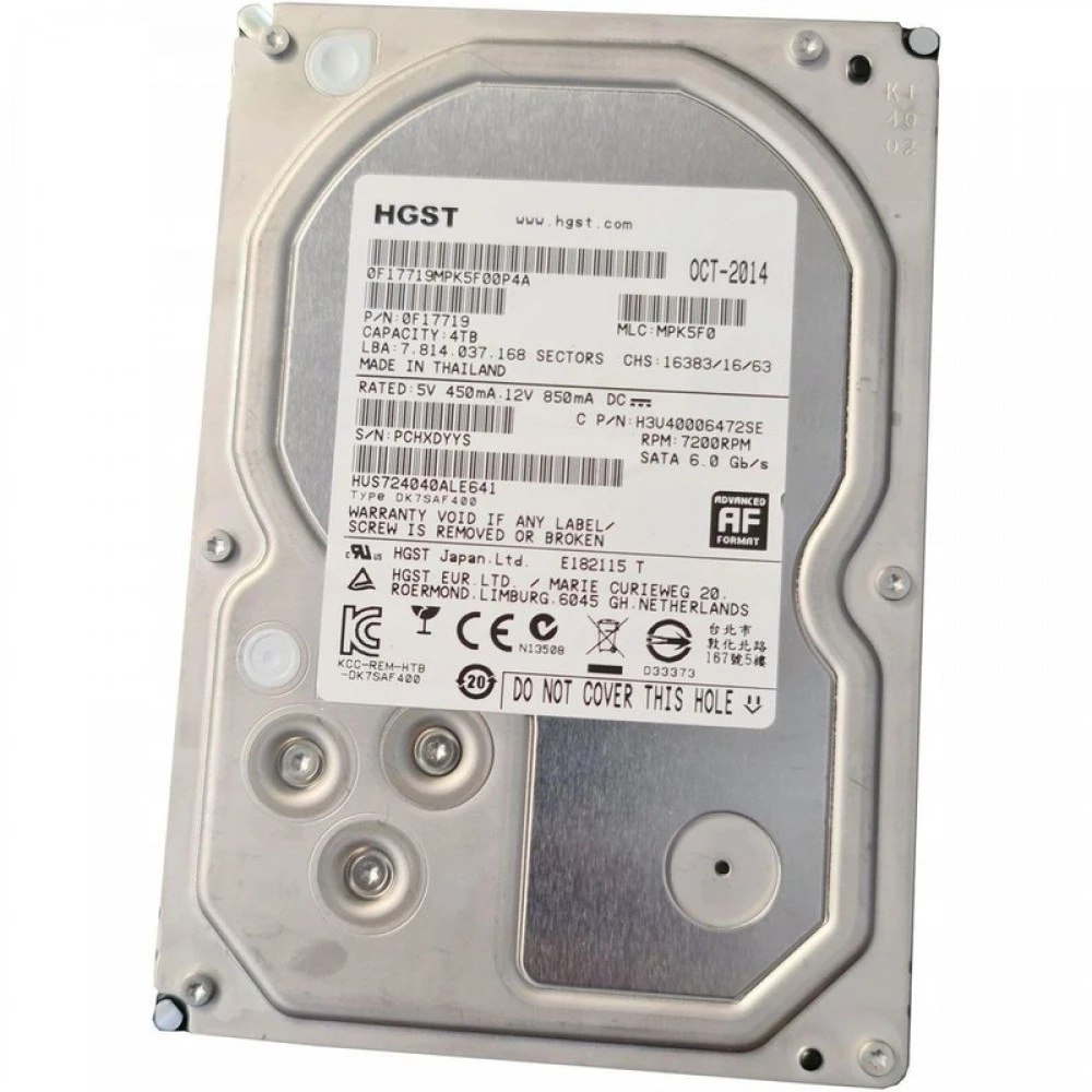 Серверный жесткий диск HGST Ultrastar 3.5" 4TB Pull (HUS724040ALE641) HUS724040ALE641 PULL HDD, 3,5 LFF, 4 ТБ, SATA