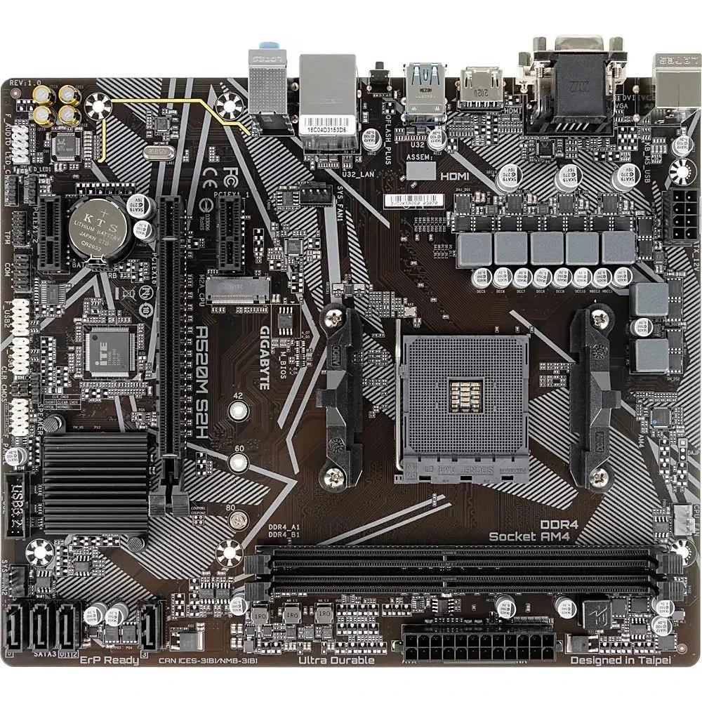 Материнская плата Gigabyte A520M S2H DDR4 Rev. 1.x Micro-ATX, AMD AM4