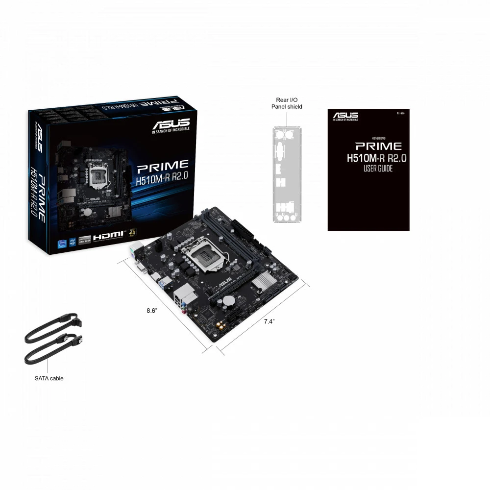 Материнская плата Asus PRIME H510M-R R2.0-SI DDR4 Micro-ATX, LGA 1200