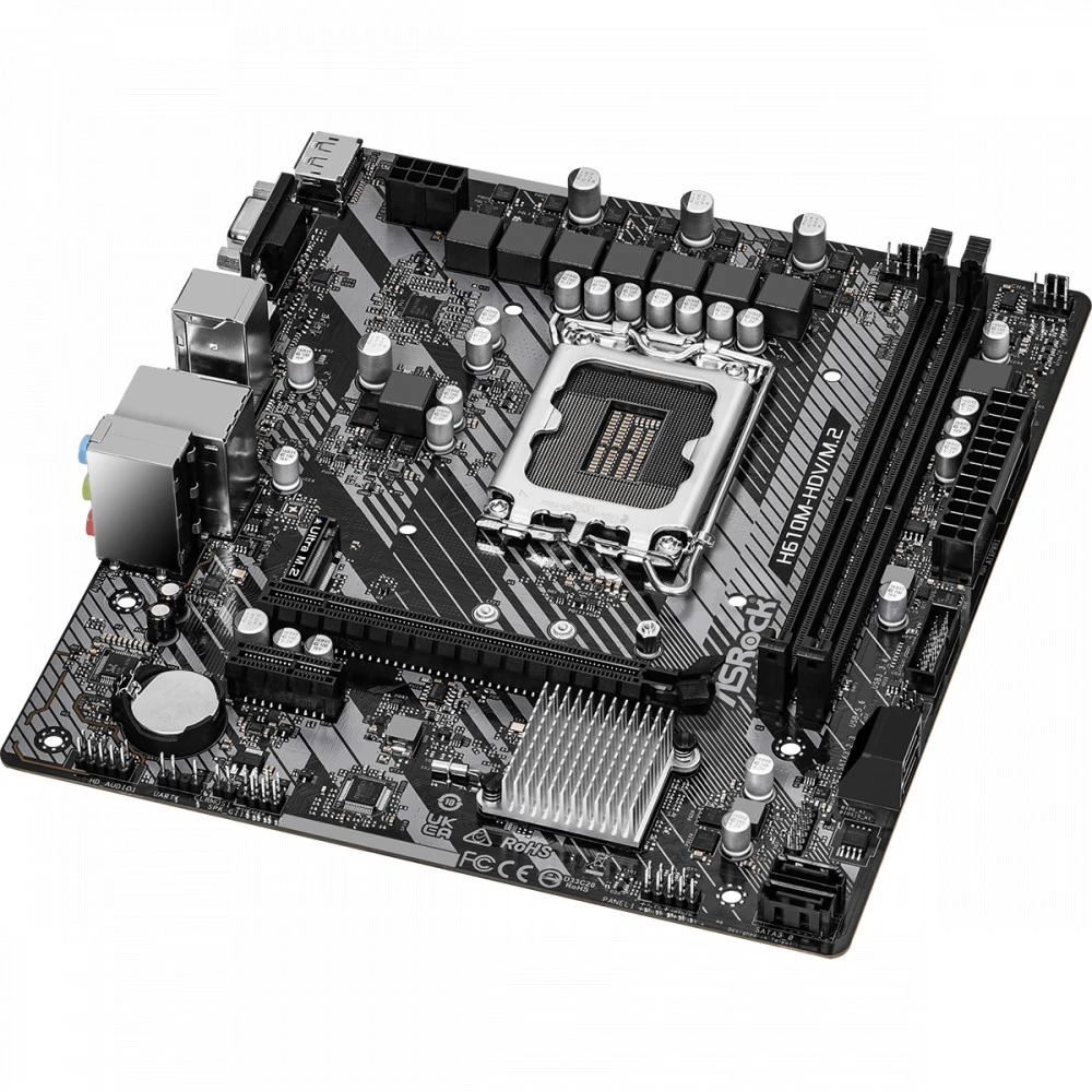 Материнская плата ASRock H610M-HDV/M.2 R2.0 DDR4 Micro-ATX, LGA 1700