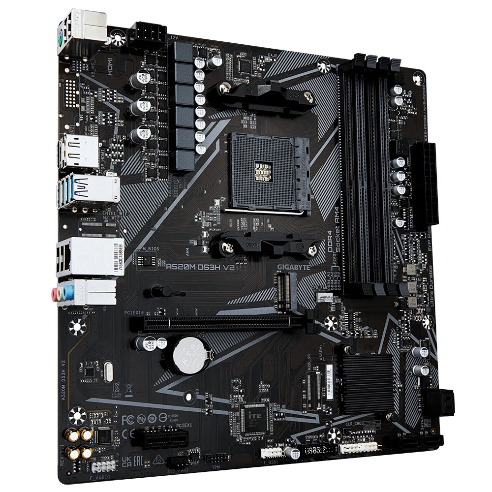 Материнская плата Gigabyte A520M DS3H V2 rev.1.1 Micro-ATX, AMD AM4