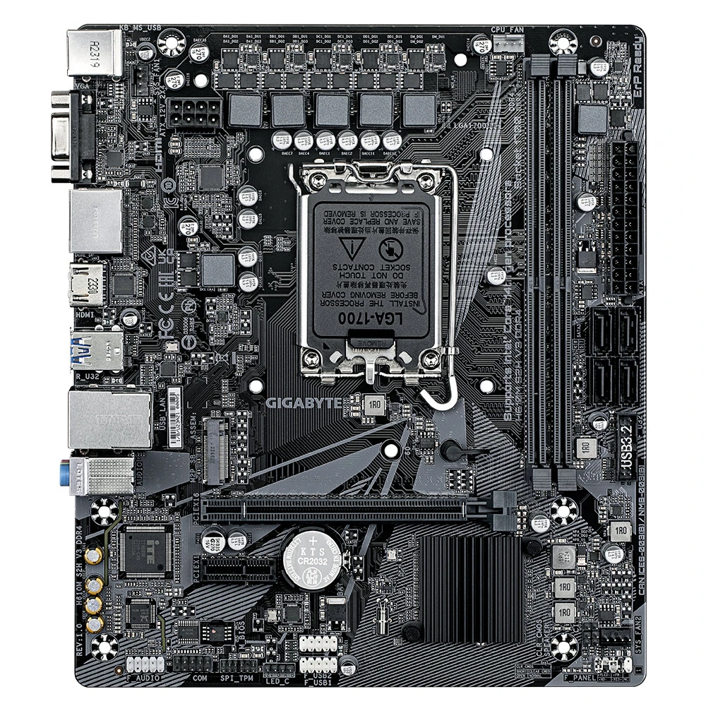 Материнская плата Gigabyte H610M S2H V3 DDR4 rev. 1.0 Micro-ATX, LGA 1700