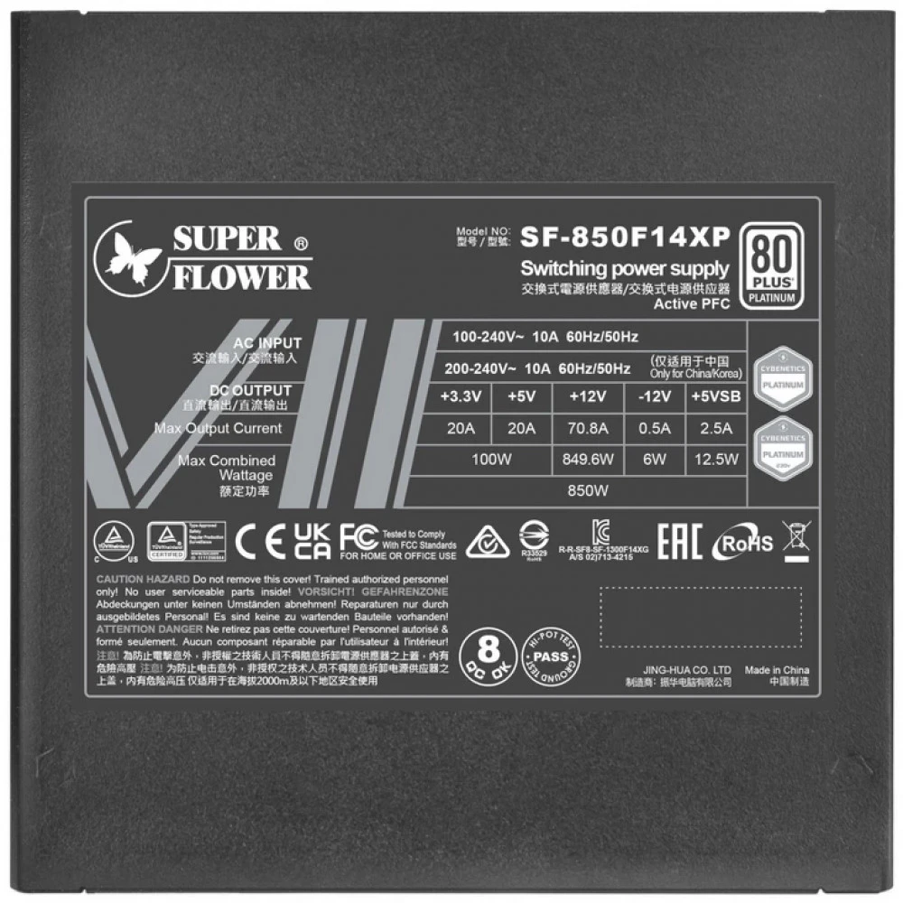 Блок питания Super Flower Leadex VII Platinum PRO 850W ATX 3.1 Black SF-850F14XP Black 850 Вт