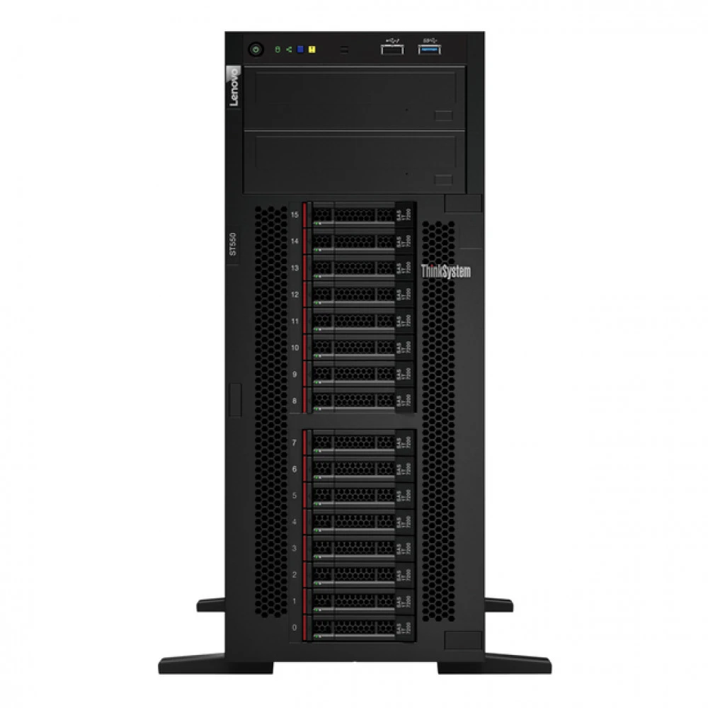Сервер Lenovo ThinkSystem ST550 Server 7X10A0EKEA Tower, Xeon Silver 4210R, 2400 МГц, 10, 13.75, 1 x 32 ГБ, SFF 2.5"