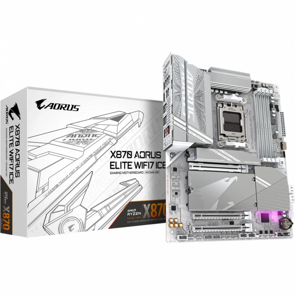 Материнская плата Gigabyte X870 AORUS ELITE WIFI7 ICE rev. 1.1 ATX, AMD AM5