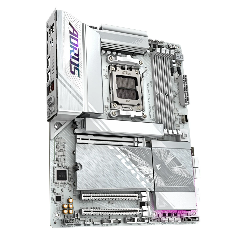 Материнская плата Gigabyte X870E Aorus Elite WIFI7 Ice rev. 1.2 ATX, AMD AM5