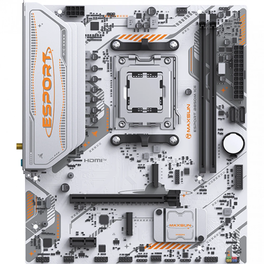 Материнская плата Maxsun eSport B850M WIFI ICE MS-eSport B850M WIFI Ice Micro-ATX, AMD AM5