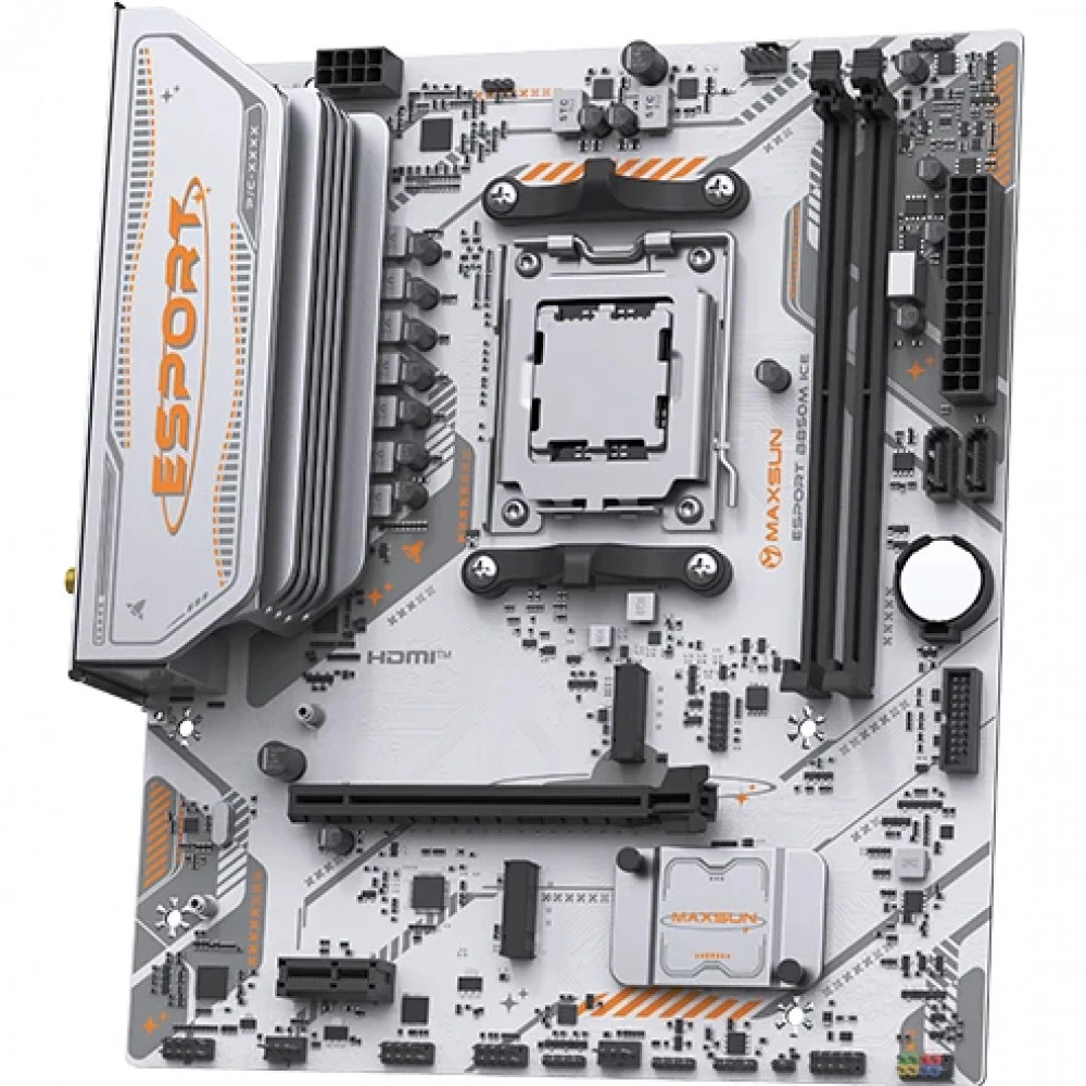 Материнская плата Maxsun eSport B850M WIFI ICE MS-eSport B850M WIFI Ice Micro-ATX, AMD AM5