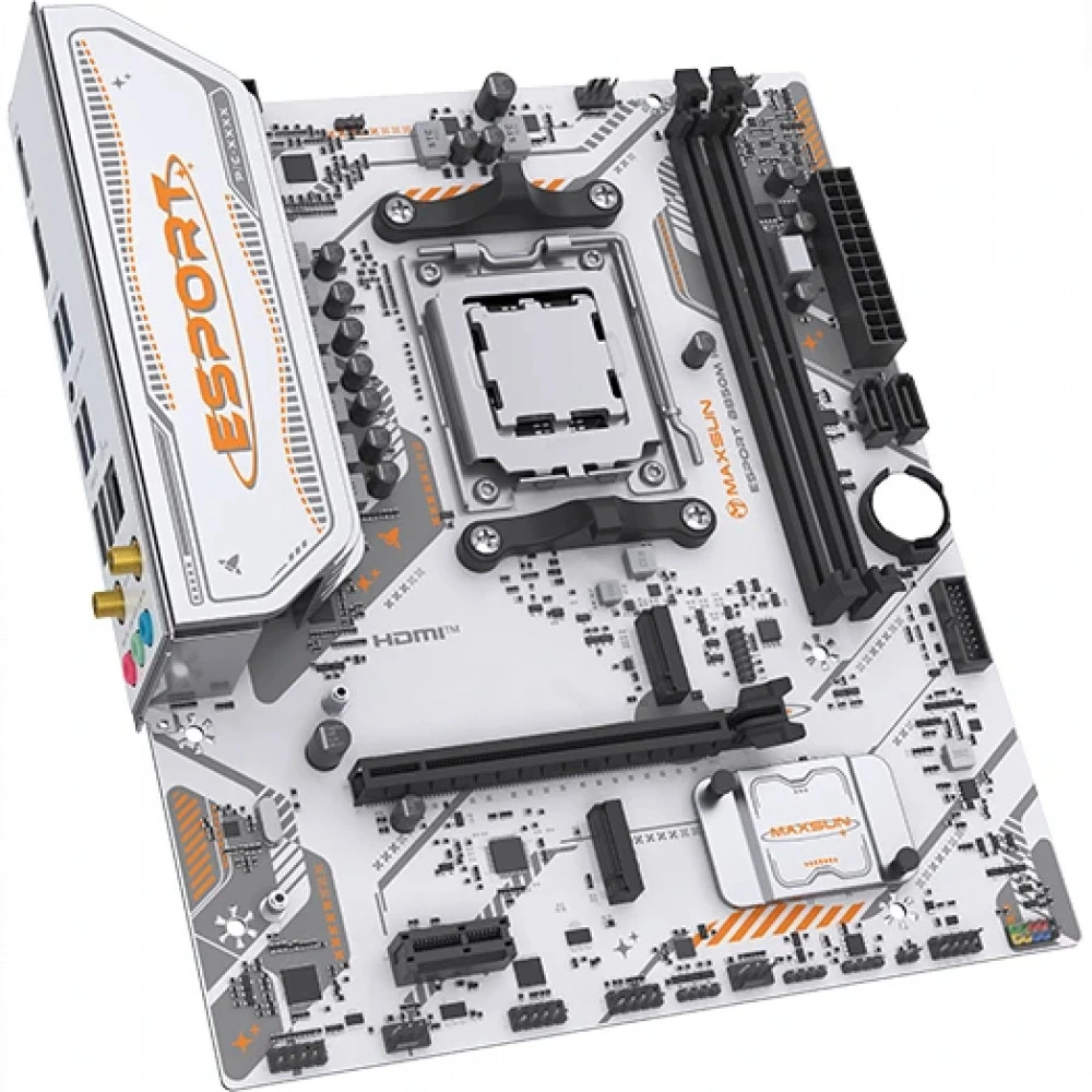 Материнская плата Maxsun eSport B850M WIFI ICE MS-eSport B850M WIFI Ice Micro-ATX, AMD AM5