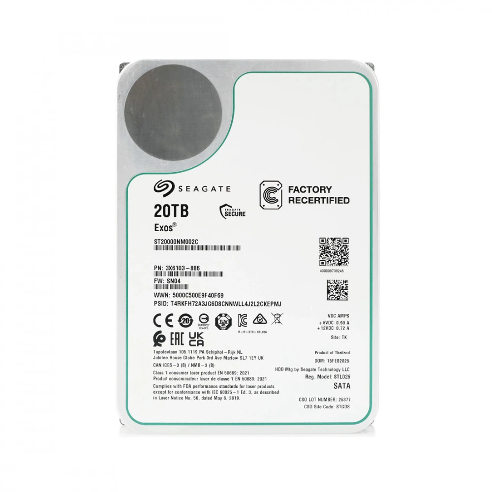 Серверный жесткий диск Seagate ST20000NM002C HDD, 3,5 LFF, 20 ТБ, SATA