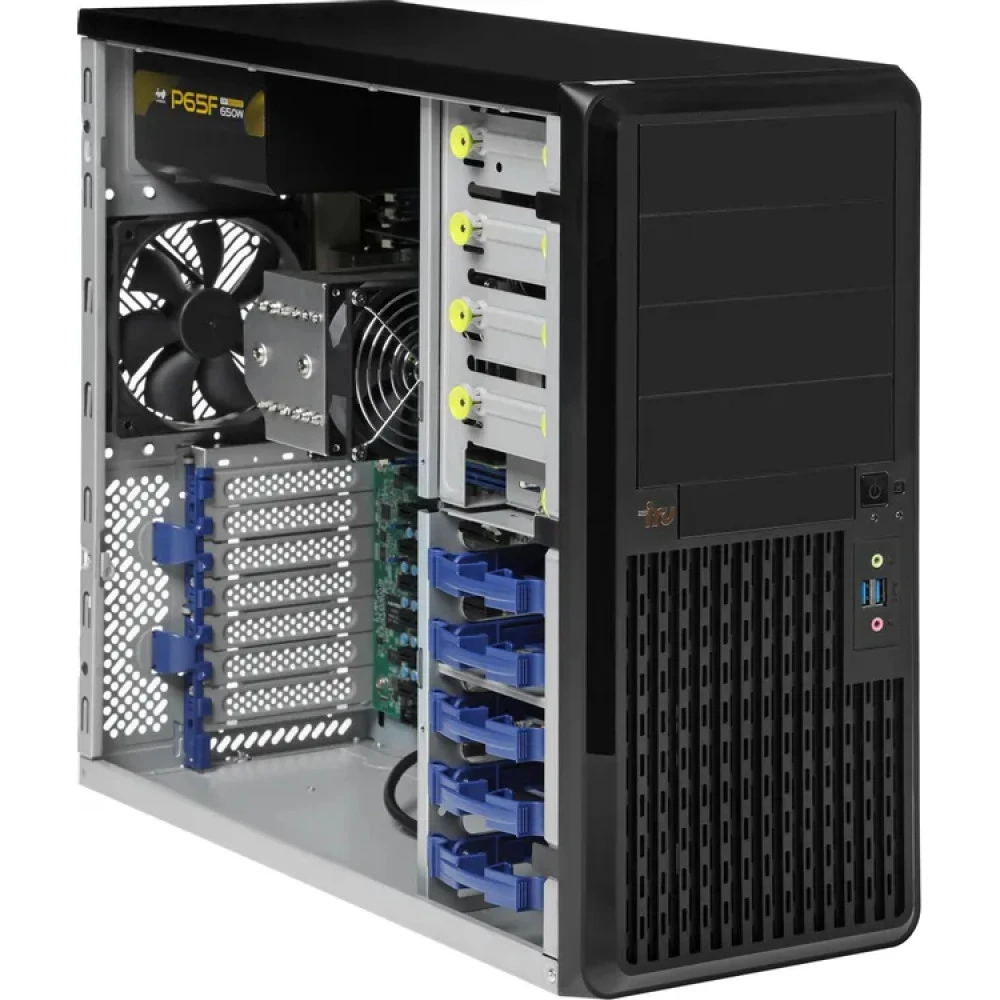 Сервер iRU Rock W9105P 2155118 Tower, Xeon Gold 6148, 2400 МГц, 20, 27.5, 2 x 16 ГБ, SFF 2.5" + LFF 3.5", 1x 1 ТБ