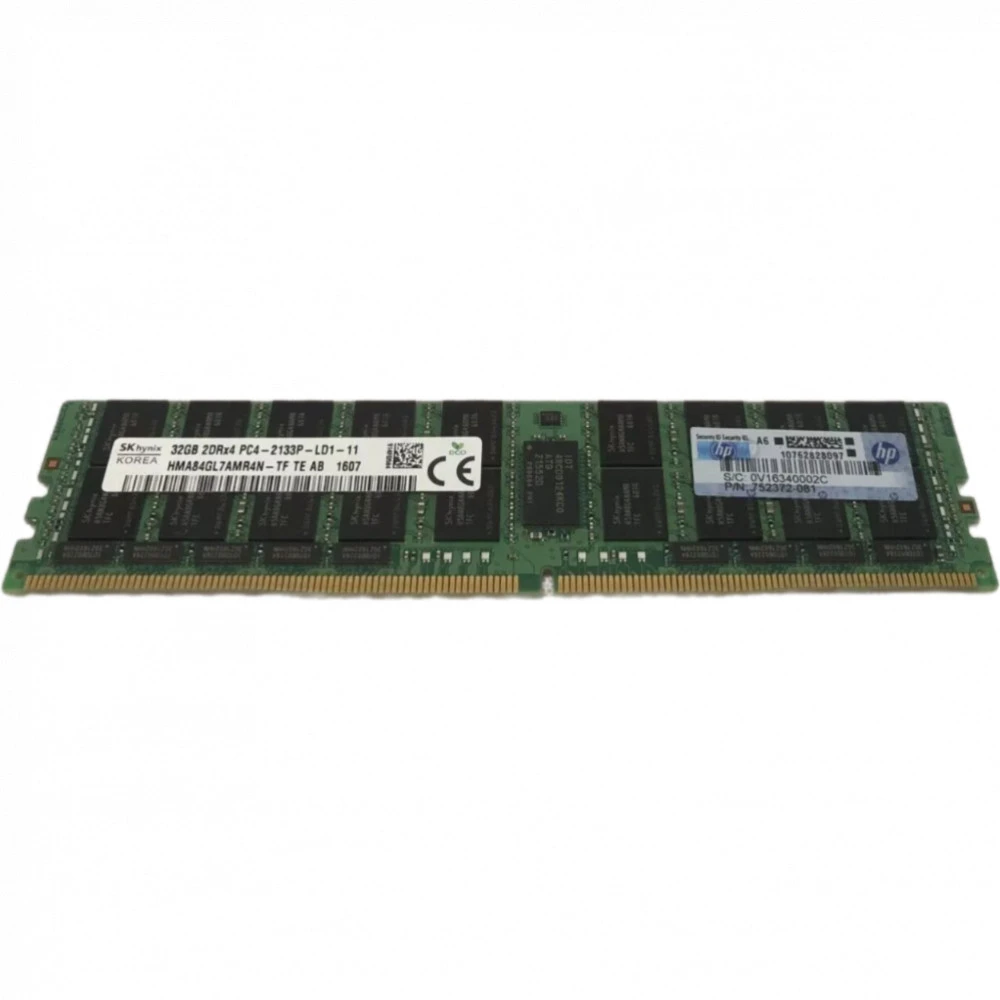 Серверная оперативная память ОЗУ HPE 32GB (1x32GB) Quad Rank x4 DDR4-2133 CAS-15-15-15 Load Reduced 726722-B21 32 ГБ, DDR4