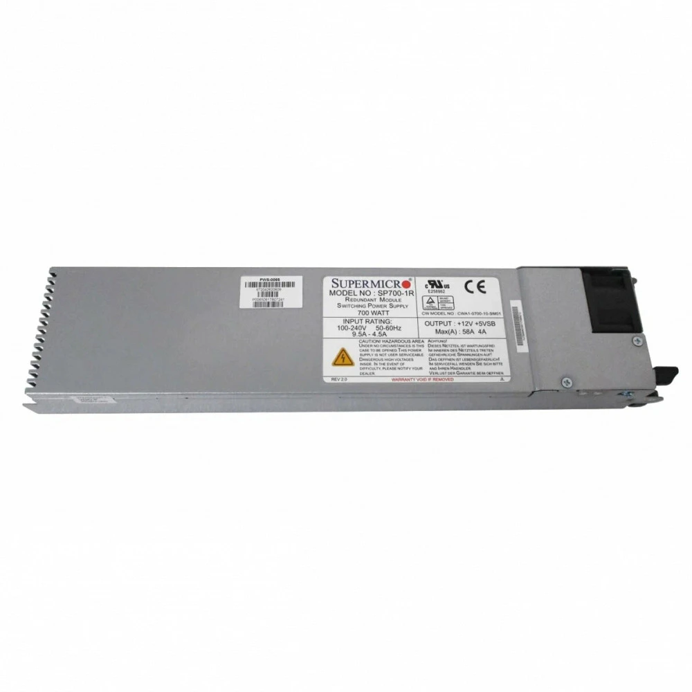 Серверный блок питания Supermicro PWS-0065 1U, 700 Вт