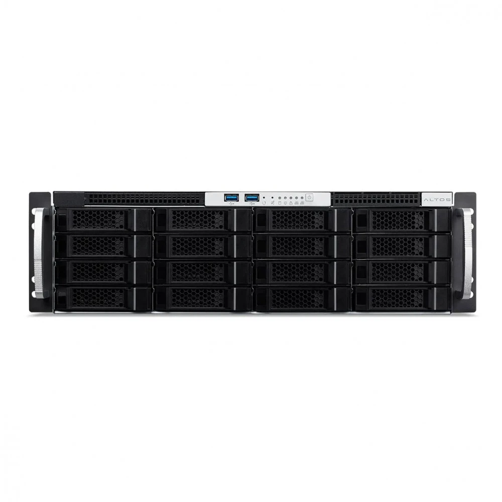Сервер Altos BrainSphere S340 F6 Zbox US.RUATL.00A 3U Rack, Xeon E-2356G, 3200 МГц, 6, 12, 1 x 16 ГБ, SFF 2.5" + LFF 3.5"