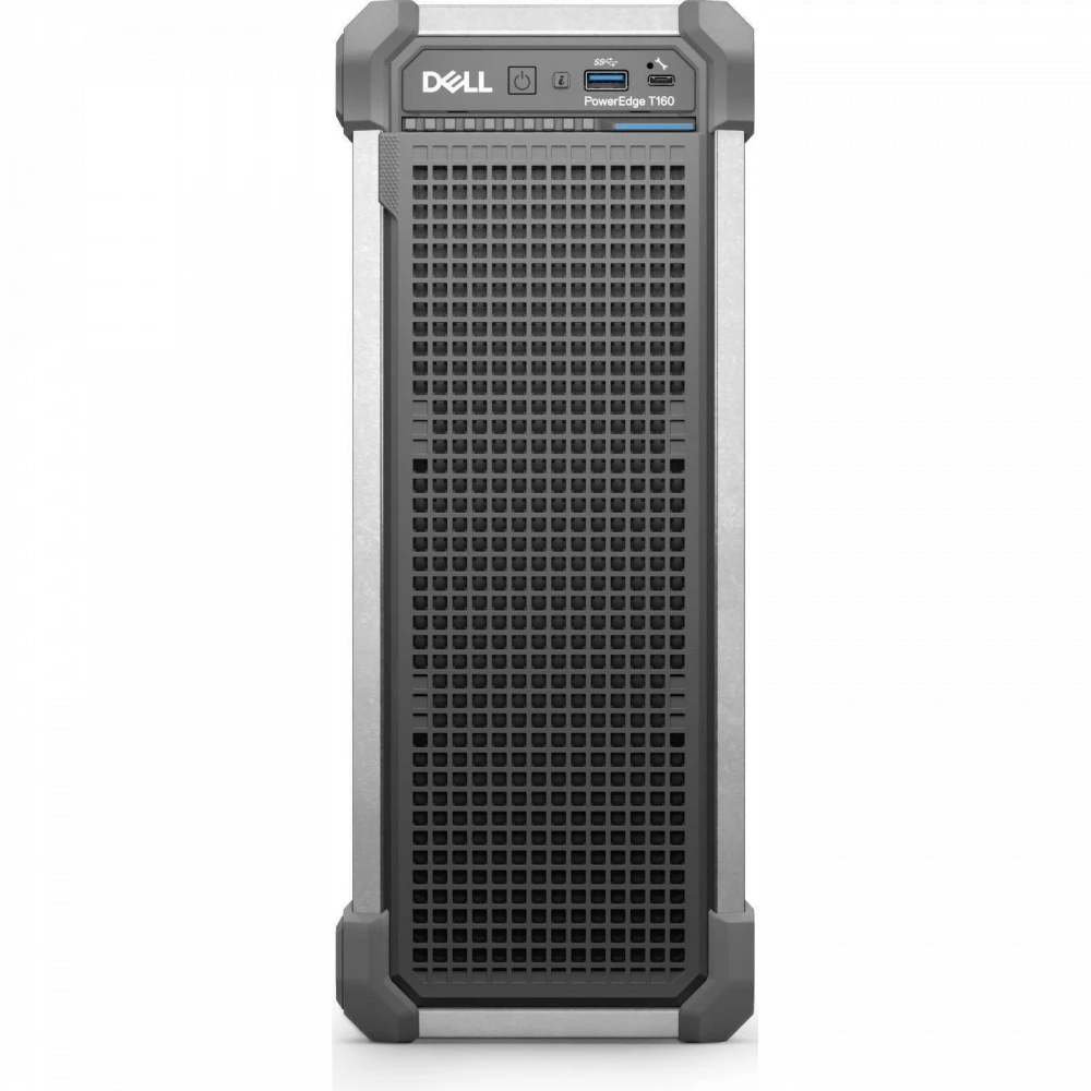 Сервер Dell PowerEdge T160 Mini Tower, Xeon 6315P, 2800 МГц, 4, 12, 1 x 32 ГБ, LFF 3.5", 2x 2 ТБ