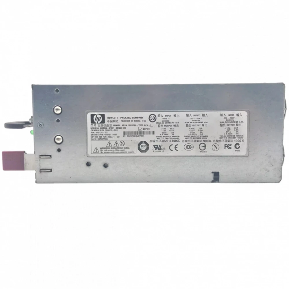 Серверный блок питания HPE 1000W Hot Plug Redundant Power Supply 399771-B21 1U, 1000 Вт