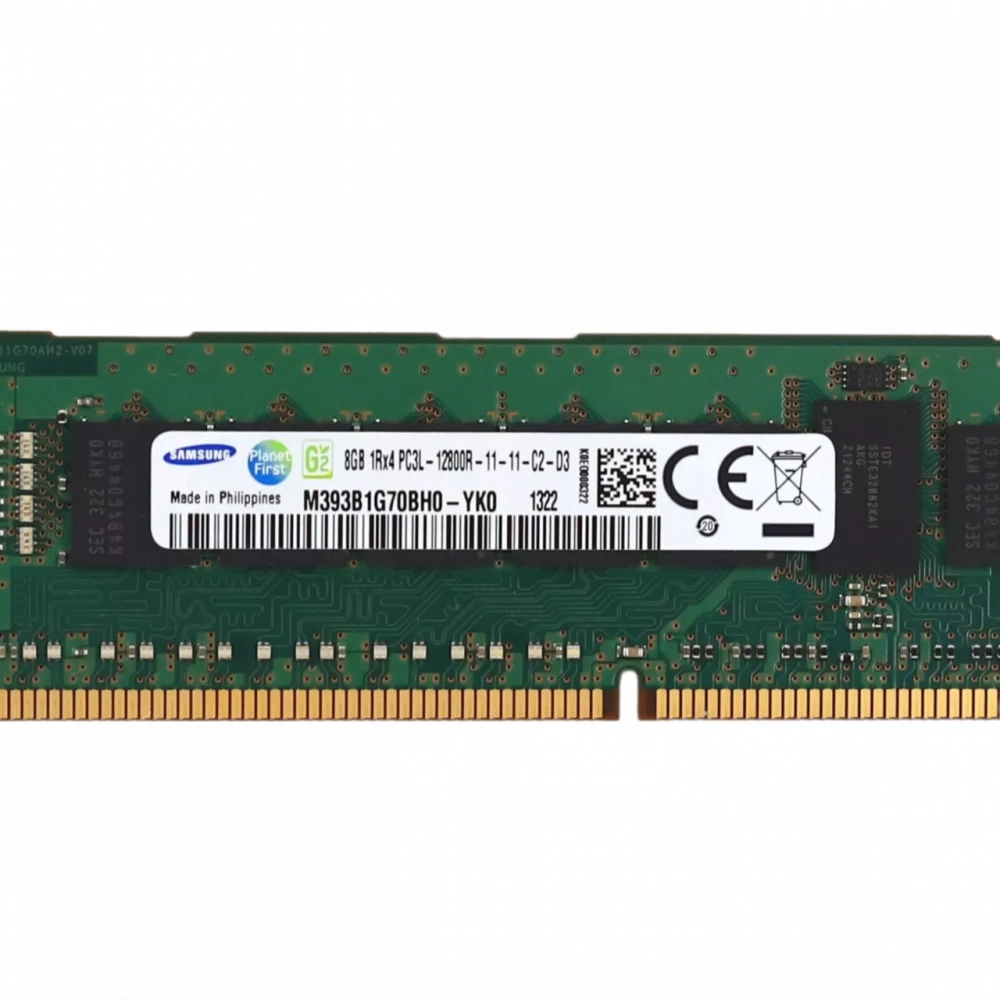 Серверная оперативная память ОЗУ Samsung DDR3 8GB RDIMM 1600 1.35V Tray M393B1G70BH0-YK0 8 ГБ, DDR3