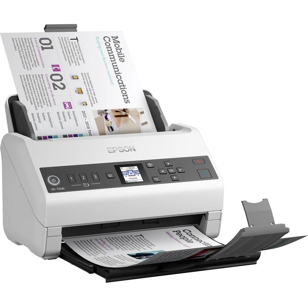 Протяжный сканер Epson WorkForce DS-730N B11B259401 A4, CIS