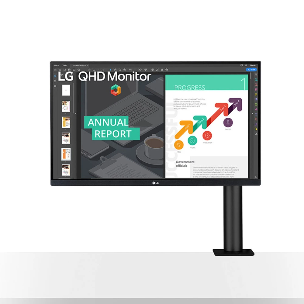 Монитор LG 27'' QHD Ergo IPS Monitor with USB Type-C 27QN880-B 27 ", IPS, Quad HD 2560x1440 (16:9), 75 Гц