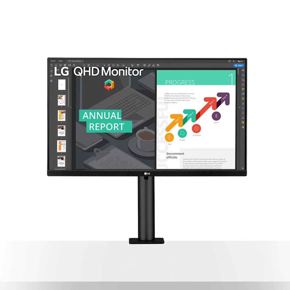 Монитор LG 27'' QHD Ergo IPS Monitor with USB Type-C 27QN880-B 27 ", IPS, Quad HD 2560x1440 (16:9), 75 Гц