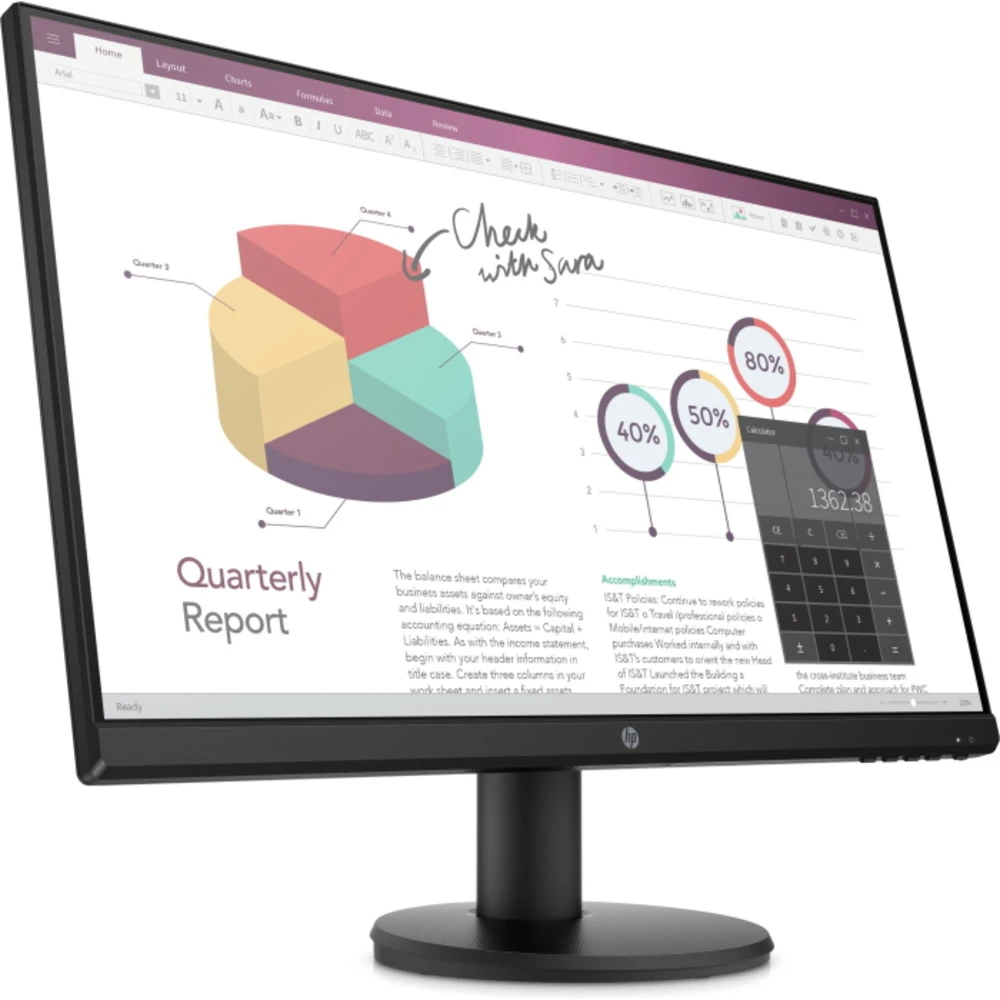 Монитор HP P24v G4 9TT78AA 23.8 ", IPS, Full HD 1920x1080 (16:9), 60 Гц