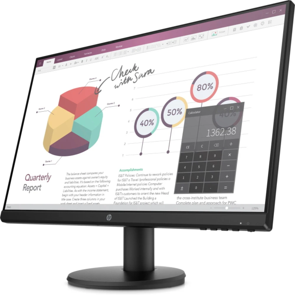 Монитор HP P24v G4 9TT78AA 23.8 ", IPS, Full HD 1920x1080 (16:9), 60 Гц