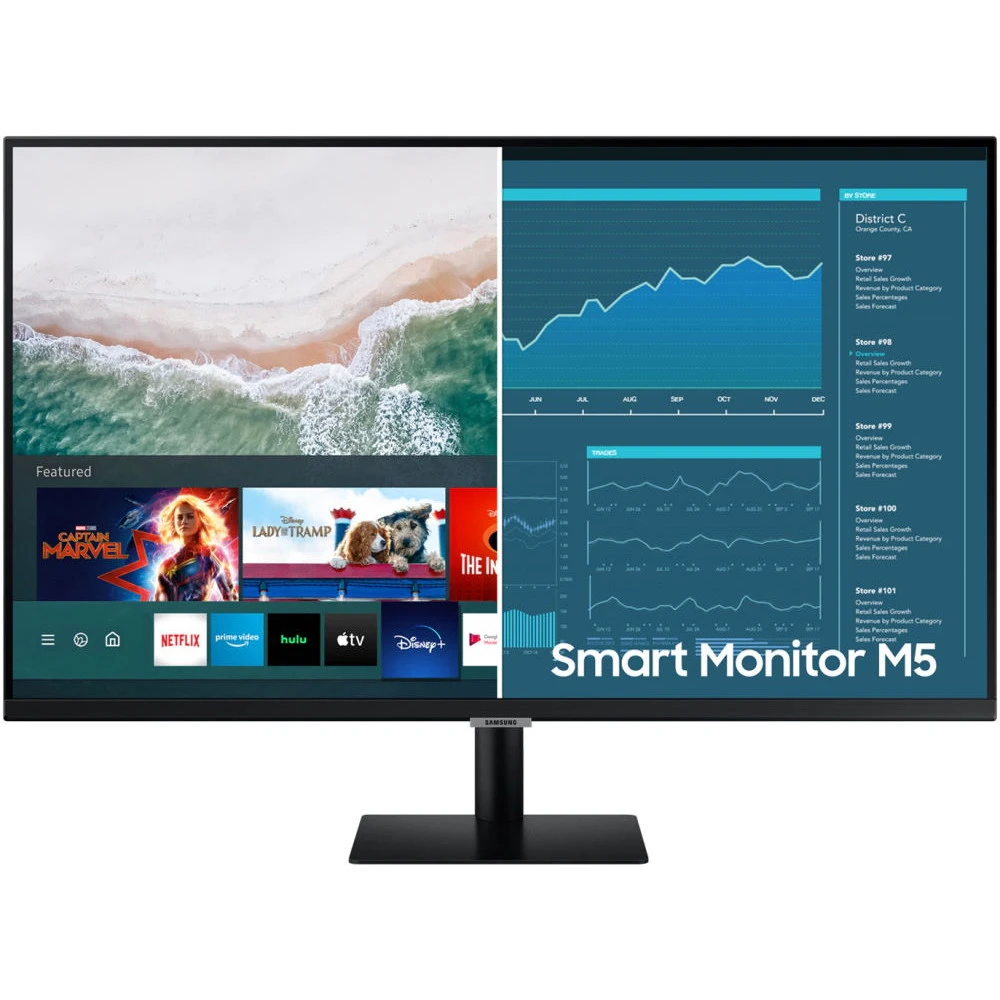 Монитор Samsung M5 Smart Monitor 1328562 27 ", VA, Full HD 1920x1080 (16:9), 60 Гц
