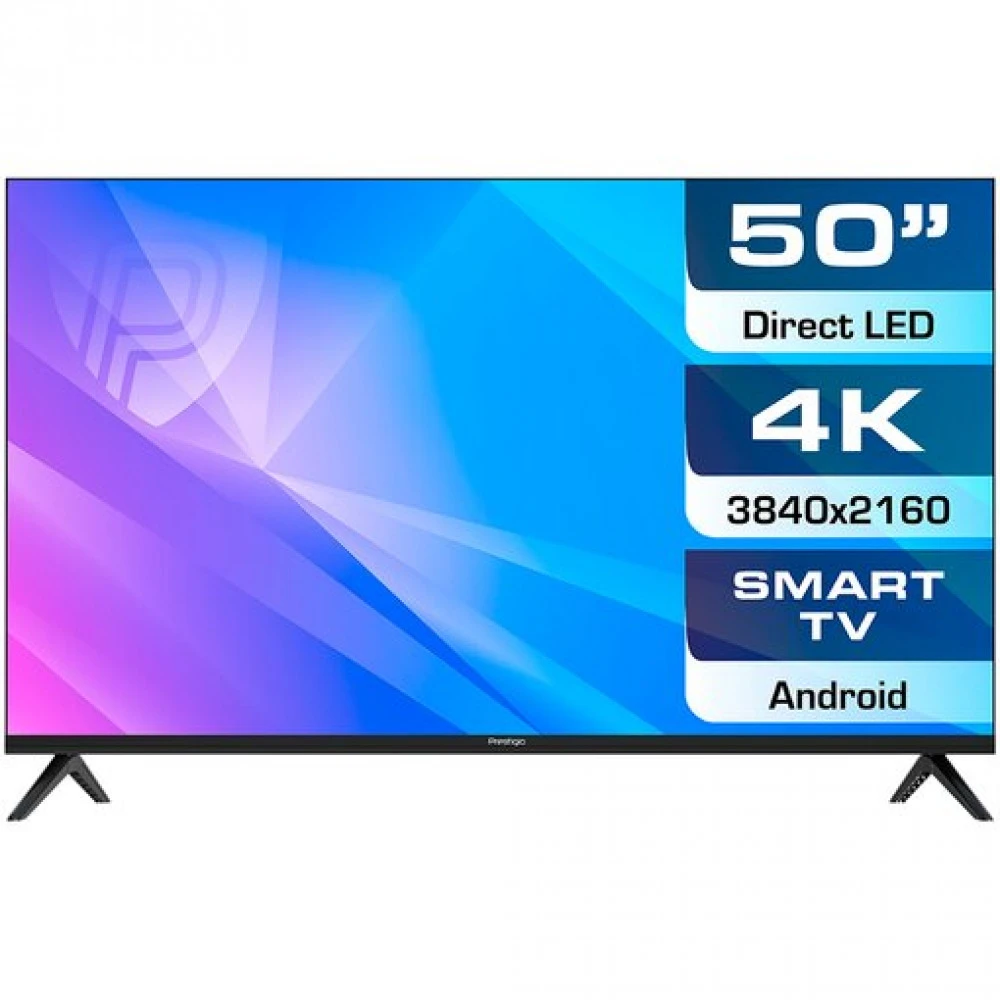 Телевизор Prestigio LED LCD TV PTV50SS06X_CIS_BK 50 ", Smart TV, Черный
