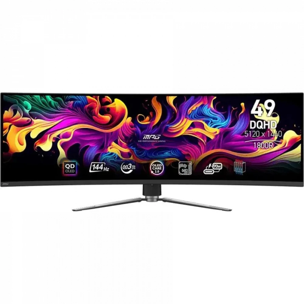 Монитор MSI MPG 491CQP 9S6-3FA84T-010 49 ", QD-OLED, Dual Quad HD 5120x1440 (32:9), 144 Гц