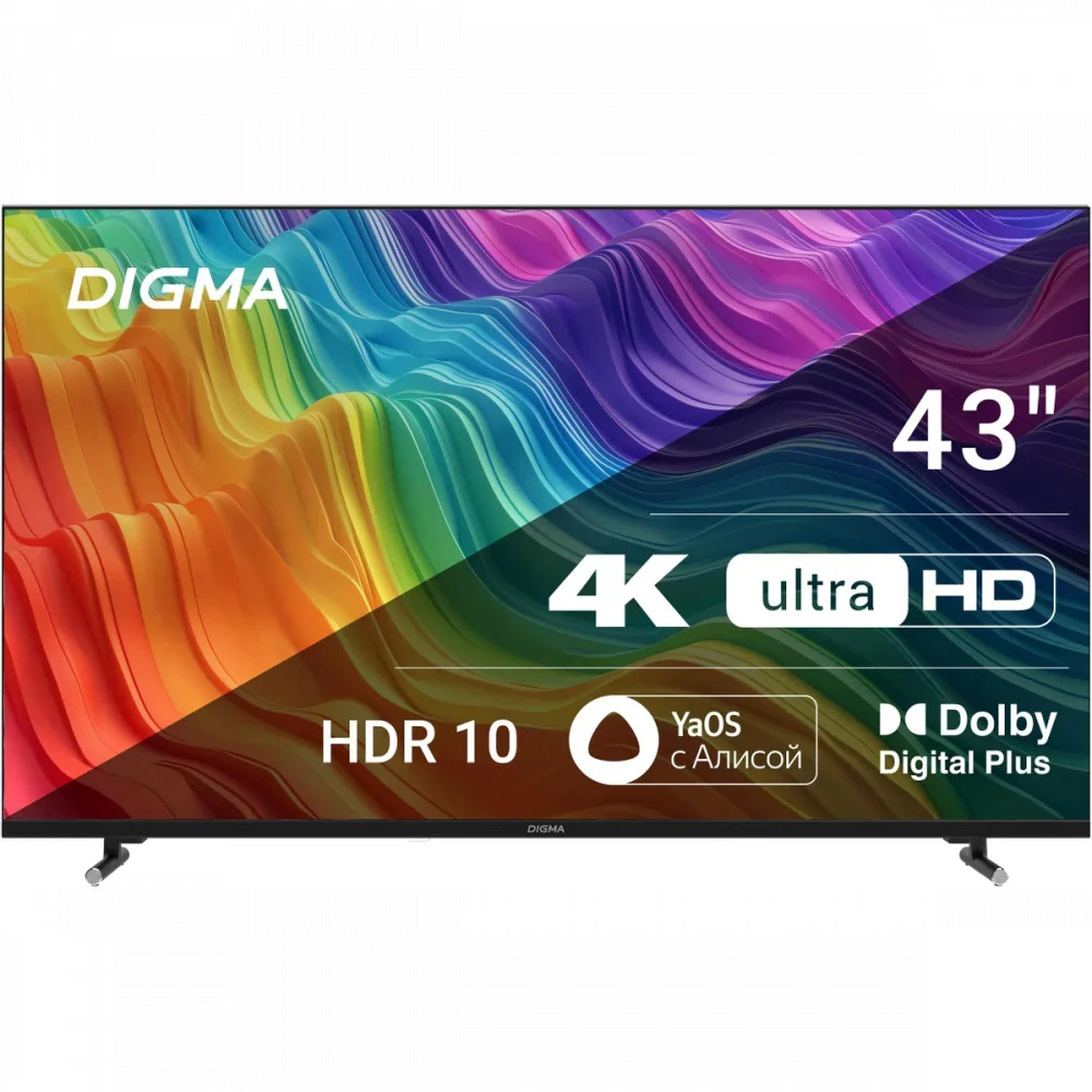Телевизор Digma LED43UBB33 DM-LED43UBB33 43 ", Черный