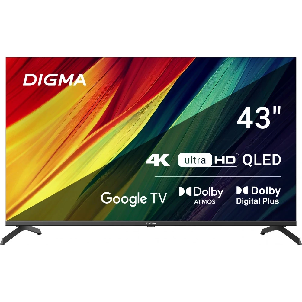 Телевизор Digma 43" DM-LED43UQB31 43 ", Smart TV, Черный