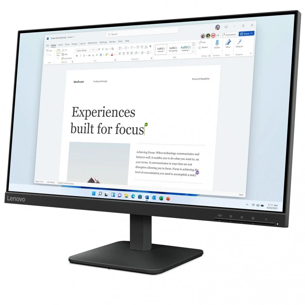 Монитор Lenovo L24-4e 68C2KAC1EU 23.8 ", IPS, Full HD 1920x1080 (16:9), 100 Гц