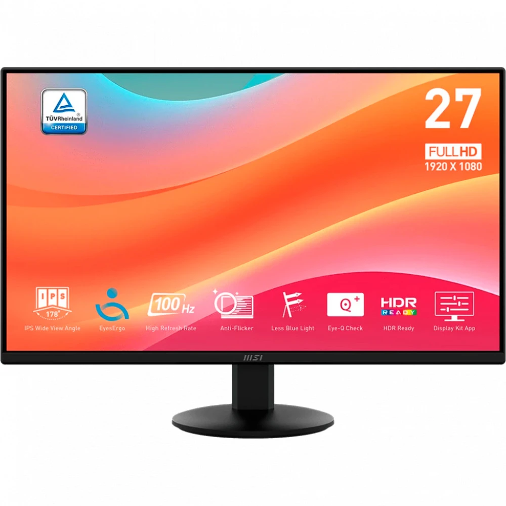 Монитор MSI Pro MP272L 9S6-3PD6CT-008 27 ", IPS, Full HD 1920x1080 (16:9), 100 Гц