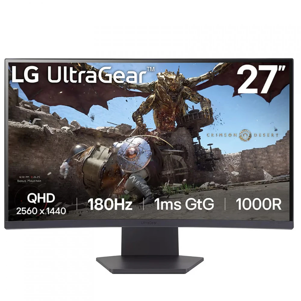 Монитор LG 27GS60QC-B 27 ", VA, Quad HD 2560x1440 (16:9), 180 Гц