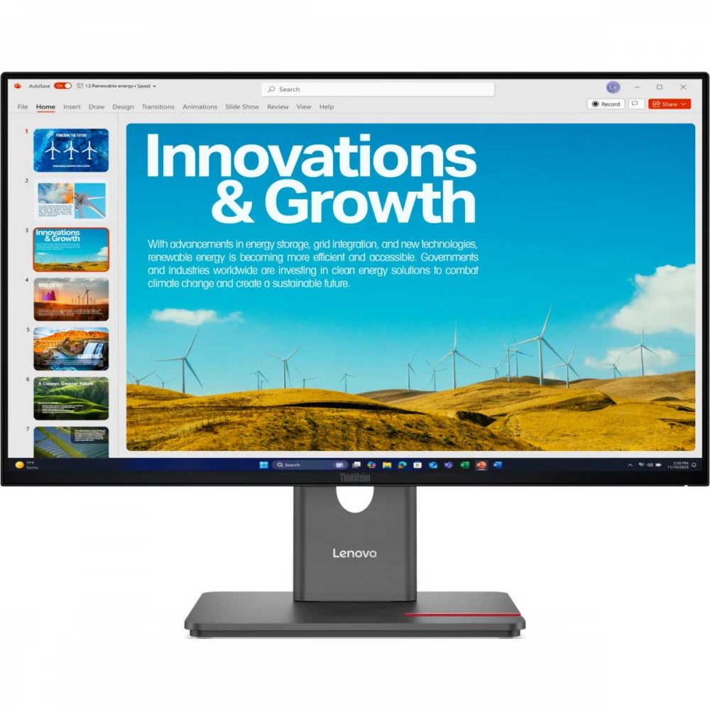 Монитор Lenovo P24QD-40 64B1GAR1CB 23.8 ", IPS, Quad HD 2560x1440 (16:9), 120 Гц