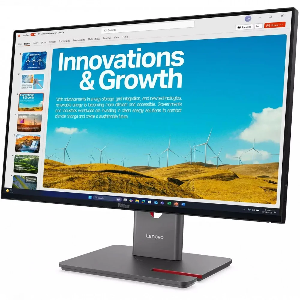 Монитор Lenovo ThinkVision P24QD-40 64B1GAT1UK 23.8 ", IPS, Quad HD 2560x1440 (16:9), 120 Гц