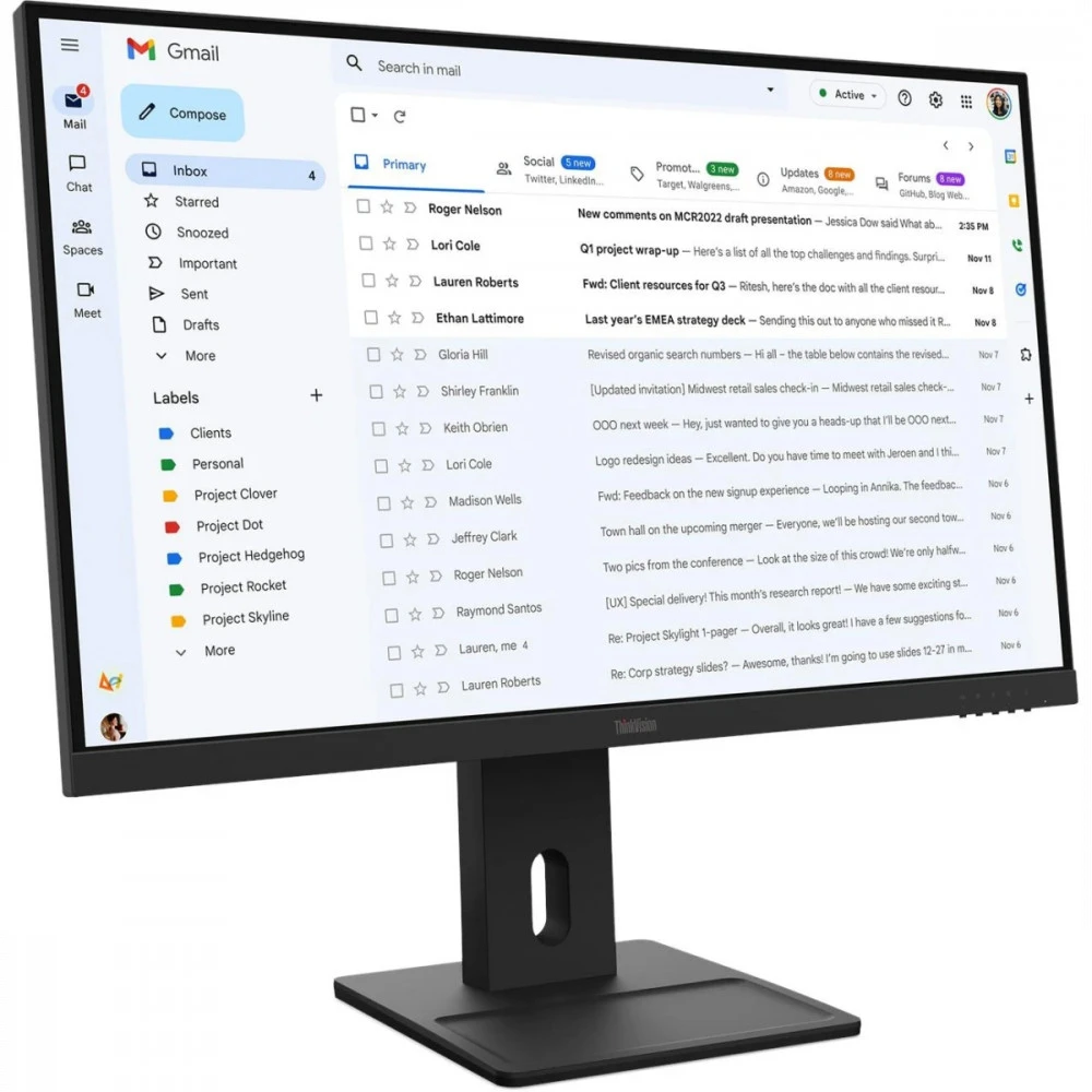 Монитор Lenovo ThinkVision E27-40 64BCMAT4EU 27 ", IPS, Full HD 1920x1080 (16:9), 100 Гц