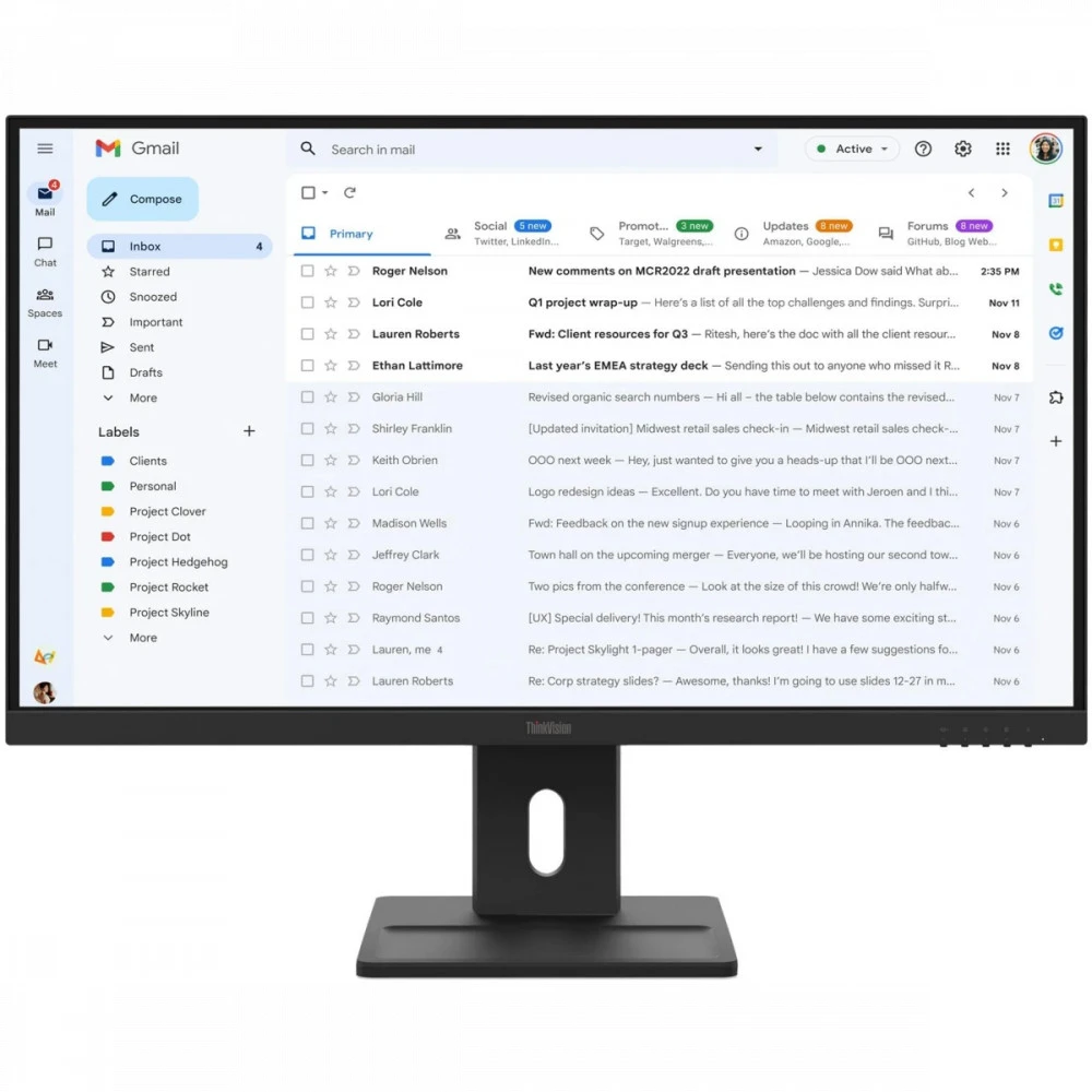 Монитор Lenovo ThinkVision E27-40 64BCMAT4EU 27 ", IPS, Full HD 1920x1080 (16:9), 100 Гц