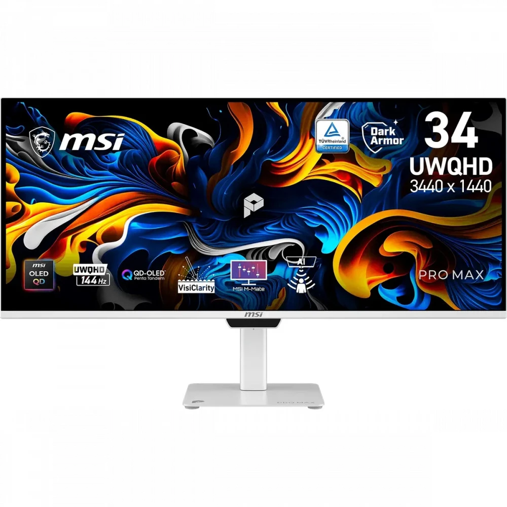Монитор MSI Max 341QPXW14G 9S6-3PFB9T-011 34 ", QD-OLED, Ultra-Wide QHD 3440x1440 (21:9), 144 Гц