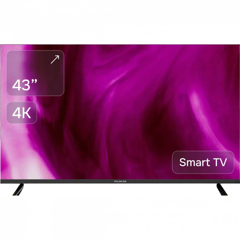 Телевизор POLARLINE 43PU12TC-SM 43 ", Smart TV, Черный